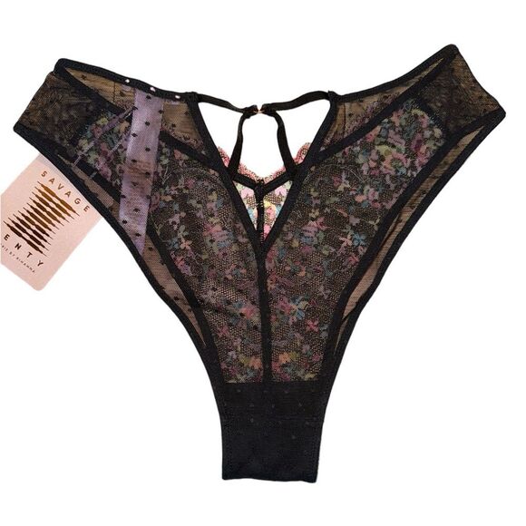 FENTY NWT SAVAGE X FLORAL STRING BIKINI BOTTOM BY RIHANNA IN SIZE EXTRA SMALL - Picture 7 of 8